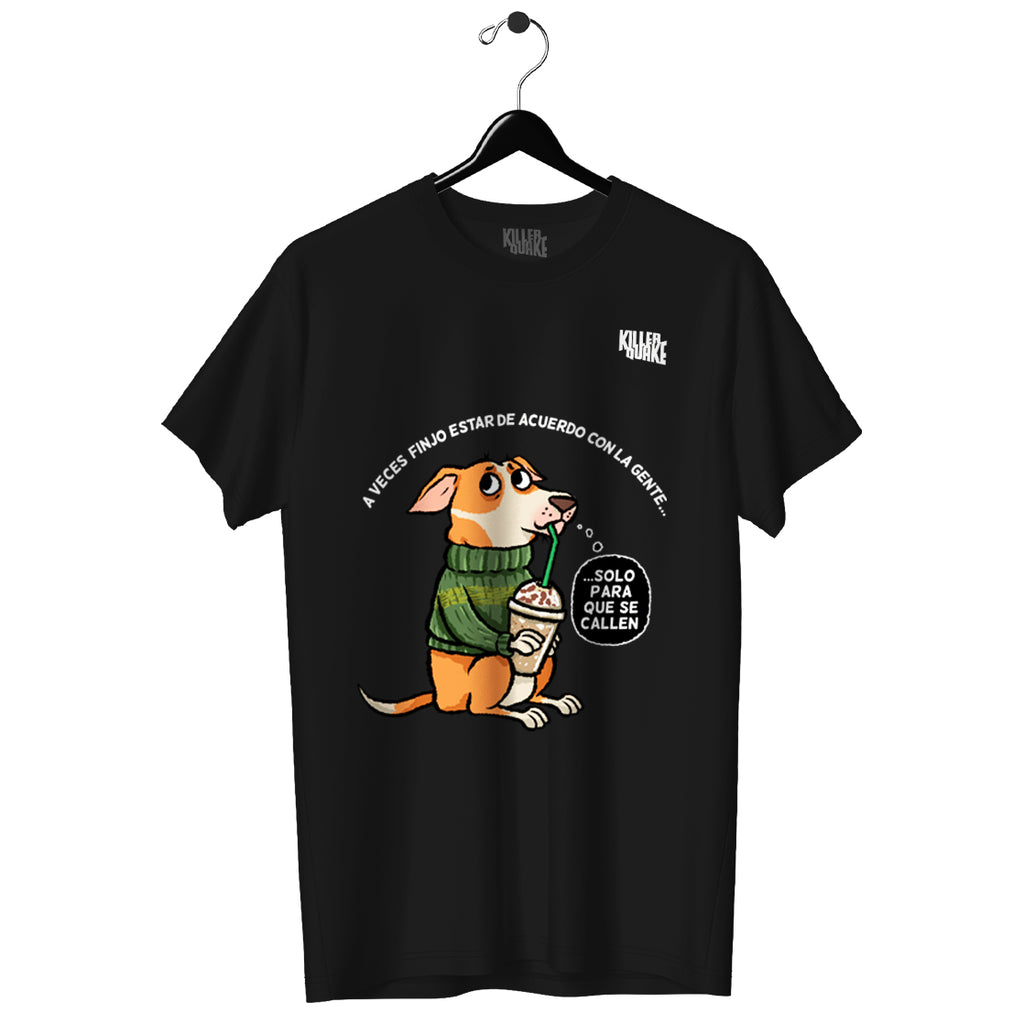 Playera UNISEX Perrito Filosófico Cállense